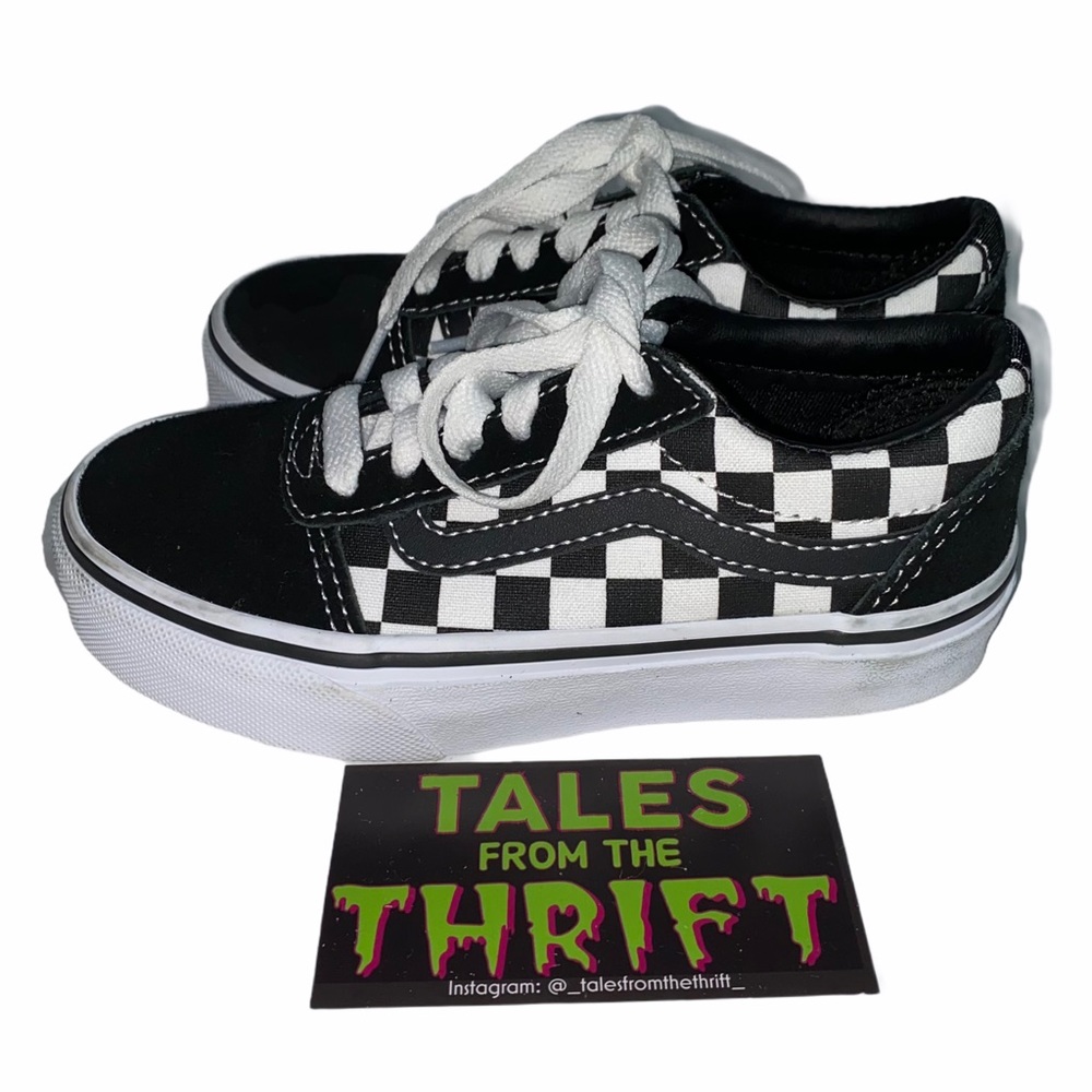 Vans Youth Ward Black and White Checkered Sneaker - Picture 2 of 8